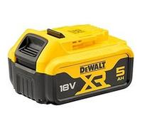 DEWALT - Batterie XR 18V 5 Ah Li-Ion - DCB184-XJ - Compatible Avec Tous Les Outils XR 18V Bricolage et Jardin DEWALT - Témoin de Charge Lumineux