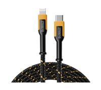 DEWALT | Câble de charge USB-C vers Lightning 1,2 m | 131 1357 DWG | Câble de charge USB-C vers Lightning renforcé Kevlar® conçu pour résister aux flexions et flexions répétées.