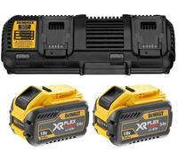 DeWALT Chargeur de batterie double avec 2x 9,0 Ah Li-ion FLEXVOLT 18 V/54 V DCB132X2