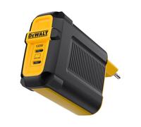 DEWALT Chargeur Mural USB-C GaN 100W EU, Double Port Type-C PD/PPS, Charge Rapide Haute Puissance, Compact, Compatible MacBook Pro/Air, iPad Pro, Dell XPS, iPhone 17/16, Galaxy S22