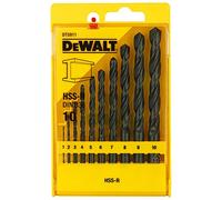 DeWalt Coffret de 10 forets métal DT5911 HSS-R DIN 338 Ø 1–10 mm