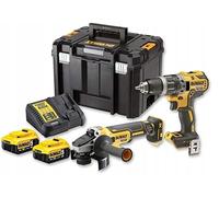 Pack 2 outils 18V XR (DCD791 + DCG405) + 2 batteries 5Ah + chargeur + coffret T-STAK - DEWALT - DCK2020P2T