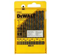 DEWALT Coffret forets métal HSS-R oxyde noir 13 pcs, DT5912-QZ | Coffret de 13 forets HSS-R Black Oxide pour métal, bois et plastique, pour un perçage précis et fiable.