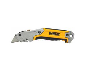 DEWALT Couteau de travail DEWALT à lame rétractable, chargeur de lames intégré, boîtier en métal moulé sous pression, y compris 5 lames de rechange trempées par induction DWHT10046-0 Quantité:1