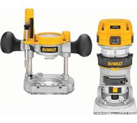 DeWALT D26204K-QS Fraiseuse multifonctionnelle Plongeuse Fraiseuse de bords 900 watts - kit comprenant 2 x guide parallèle + 2 x adaptateurs d'aspiration + pince de serrage et bien plus encore