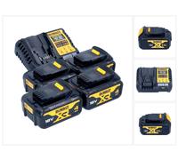 DeWalt DCB 1104 M4 Kit de démarrage sans fil 12 V / 18 V 4x batterie 4,0 Ah + chargeur DCB 1104
