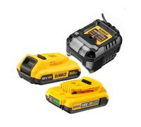 Dewalt DCB1102D2-QW Pack 2 Batteries XR 18V - 2.0Ah Li-Ion + Chargeur