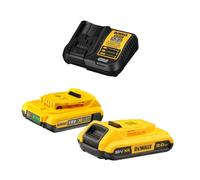 Dewalt DCB112D2 Pack de batteries DEWALT 18V 2.0Ah Li-Ion - 2 batteries + Chargeur DCB112