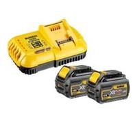 Pack 2 batteries FLEXVOLT 54V 6Ah + 1 chargeur en boite carton - DEWALT - DCB118T2
