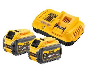 DeWALT DCB118T2-QW Pack XR FlexVolt 54V Chargeur DCB118 + 18V 2x6,0Ah
