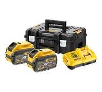 DeWALT DCB118Y2T-QW Kit chargeur et batteries 18V / 54V Flexvolt Li-Ion avec coffret Tstak