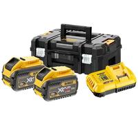 Dewalt - Kit chargeur et batteries 18V / 54V Flexvolt Li-Ion avec coffret - DCB118Y2T