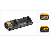 BLACK+DECKER Kit de démarrage "Flex V DCB 132 x2, dcb132 x 2 Lot de 2 batteries 54 V/9,0ah, 1 QW Argenté