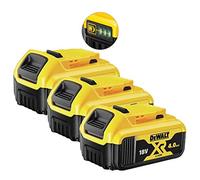 DEWALT DCB182 Lot de 3 batteries lithium-ion 18 V 4,0 Ah Gamme XR 4 A