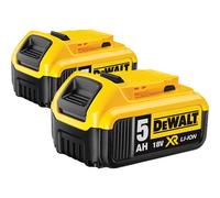 DeWALT DCB184-2 - Lot De Batteries (2xDCB184) 18V Li-Ion - 5.0Ah - 2 Pièces