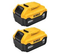 DeWALT DCB204 Lithium-Ion 4000mAh 20V batterie rechargeable - Batteries rechargeables (4000 mAh, Lithium-Ion (Li-Ion), 20 V, Noir, Jaune, 2 pièce(s))