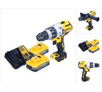 DeWalt DCD 996 H2 Perceuse-visseuse à percussion sans fil 18 V 95 Nm Brushless + 2x Powerstack batterie 5,0 Ah + chargeur