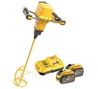 Dewalt DCD240X2-QW Malaxeur sans fil XR Flexvolt 54V + 2 batteries 54V 9.0Ah + chargeur + tige spirale 160 mm