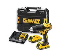 DeWalt Dcd777D2T Perceuse démarreur avec 2 batteries lithium 18 V 2,0 Ah Brushless LED Gris