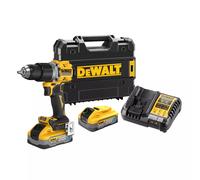 Dewalt DCD805H2T Perceuse à percussion POWERSTACK XR Brushless 18V 90Nm - 2 X 5Ah Batteries, chargeur en coffret