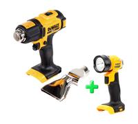 DeWalt DCE 530 N Pistolet à air chaud 18V 530C Solo + réflecteur + lampe rechargeable DCL 040 18V XR Li-Ion DeWalt