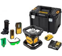 DeWalt - Niveau laser rotatif double pente intérieur/extérieur XR 18V 2Ah Li-Ion - faisceau vert - 1 batterie - coffret TSTAK - DCE079D1G-QW