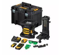 DeWALT DCE080D1GS-QW Kit Laser Rotatif 18 V Avec Récepteur Dans Un Coffret - Vert - 30 M - IP67