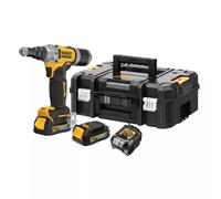 DeWALT DCF414E2GT-QW Kit De Pince À Rivets Aveugles 18 V Li-ion (2 Batteries 1,7 Ah) Dans Un Coffret TSTAK - 6,3 Mm