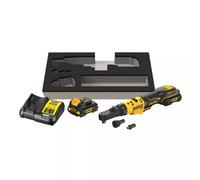 Clé à cliquet DEWALT XR 12V Brushless - Batteries 2 x 3.0Ah - Têtes interchangeables 1/4', 3/8' et porte-embout hexagonal 1/4' - DCF500L2G-QW