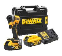 DeWalt DCF850P2T-QW - 18 V 1/4" 205 Nm XR Brushless compact Driver avec 2 piles de 5 Ah et chargeur
