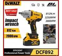 Dewalt DCF892 812N.m Brushless Electric Wrench 1/2 Inch Cordless Impact Driver High Torque Three Speed Auto Repair Power Tools