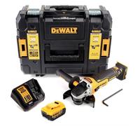 DeWalt DCG 405 M1 18 V 125 mm Meuleuse sans fil Brushless avec boîtier TStak + 1x Batterie 4,0 Ah + Chargeur