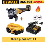 DEWALT DCG405 Meuleuse d'angle à tête plate 125 mm, machine à découper, outil sans fil 18 V, batterie lithium, outils sans balais 6.0 BatteryX2 toolX1