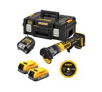 DeWALT DCG430E2T-QW Kit Tronçonneuse Sans Fil 18 V XR (2 Batteries Powerstack 1,7 Ah + Chargeur) - 76 Mm