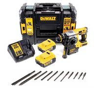 DeWalt DCH 273 P2 marteau combiné à batterie 18V 2.1J SDS-Plus brushless + 2x batterie 5,0Ah + chargeur + TSTAK + 11x perceuse
