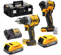 DeWALT DCK2051E2T Combo set (DCD800+DCF850+18v/2x1,7Ah PowerStack) Tstak