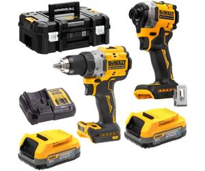 DeWALT DCK2051E2T Combo set (DCD800+DCF850+18v/2x1,7Ah PowerStack) Tstak