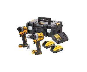 DeWALT DCK2051P2T-QW Kit Combiné Perceuse-visseuse Sans Fil 18 V Li-ion (DCD800) Et Visseuse À Chocs Sans Fil (DCF850) (2 Batteries 5,0 Ah) Dans Un Coffret TSTAK
