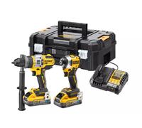 DeWALT DCK2052H2T 18 V Li-ion Perceuse-visseuse À Percussion (DCD805) Et Visseuse À Chocs (DCF850) Ensemble (2 Batteries 5,0 Ah) Ensemble Combiné Dans TSTAK