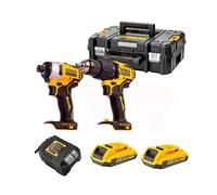 Dewalt DCK2062D2T-QW Pack de 2 outils DCD709 + DCF809 (18V, 2 x 2,0Ah + chargeur) en Coffret TSTAK
