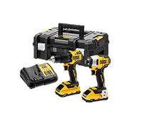 DEWALT DCK2062L2T-QW - KIT XR 18V = DCD709 Taladro Percutor + DCF809 Atornillador Impacto + 2 baterías Li-Ion 3Ah + maletín TSTAK II