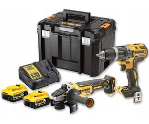 DeWALT DCK2080P2T Combopack Perceuse-visseuse DCD791 + Meuleuse DCG405 (2x5,0Ah/18V)