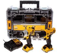 Dewalt DCK211D2T-QW - KIT 10,8V = Perceuse-visseuse XR + Visseuse à percussion XR + Organisateur TSTAK