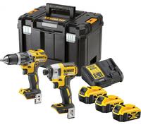 DeWALT DCK266P3T Clé À Chocs/visseuse Sans Fil 18 V Li-ion XR (DCD796) Et Ensemble Combiné Visseuse À Chocs Sans Fil (DCF887) (3x 5,0 Ah) Dans Un Boîtier TSTAK