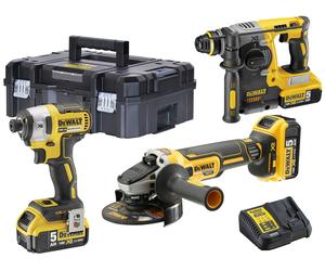 DeWALT DCK305P3T Combo kit DCH273N + DCG405 + DCF887 + DCB115 + (18V/3x5,0Ah) Tstak
