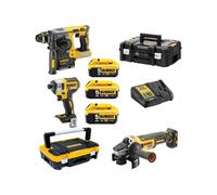 DeWalt Pack combo DCK305P3T - DCH273N, DCG405, DCF887, DCB115 - 18V/3x5,0Ah Tstak