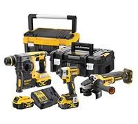 DeWalt DCK305P3T Kit de 3 Outils 18 V-DCH273+DCF887+DCG405+DCB184x3+incarc+TSTAK I & II Argenté