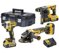 DeWalt Pack combo DCK305P3T - DCH273N, DCG405, DCF887, DCB115 - 18V/3x5,0Ah Tstak