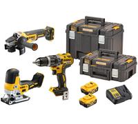 DeWalt Kit 3 outils sans fil DCD796, DCS335, DCG405 18V 5Ah Li-Ion brushless Spécial bricolage