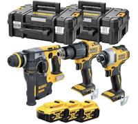 DeWALT DCK377P3T-QW Jeu d'outils a batterie (DCD708+DCF809+DCH273+18V/3x5.0Ah) 2xTstak